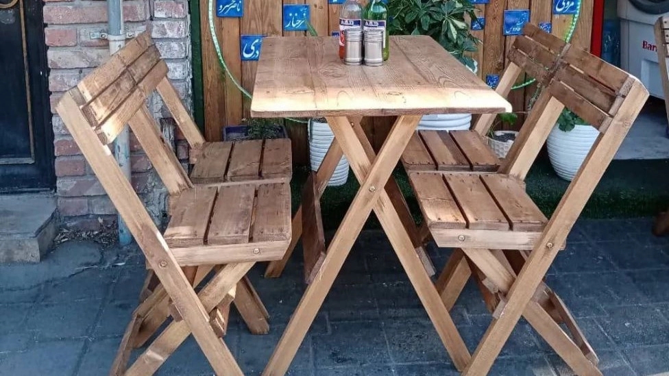 میز ناهارخوری چوبی تاشو