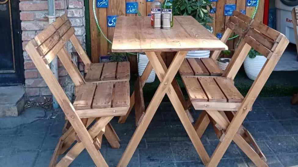 میز ناهارخوری چوبی تاشو